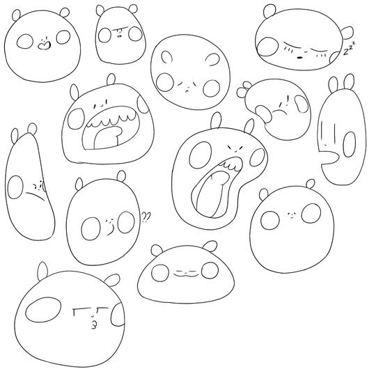 Sock expressions lined (no color)