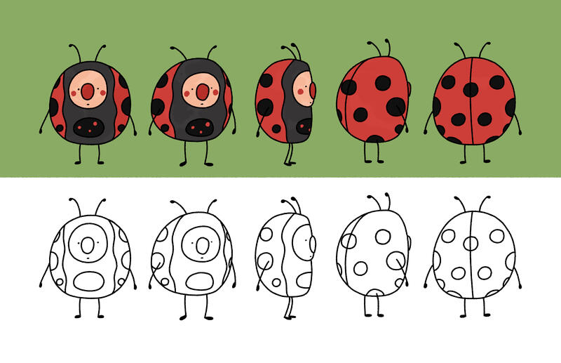 Benny the Ladybug turn around